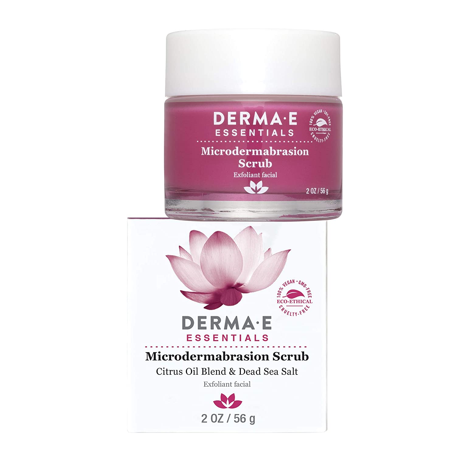 DERMA E Microdermabrasion Scrub with Dead Sea Salt & Citrus Essential Oils – Facial Exfoliating Scrub Smooths, Revitalizes and Renews – Ideal for Scars and Wrinkles, 2oz - Image 3